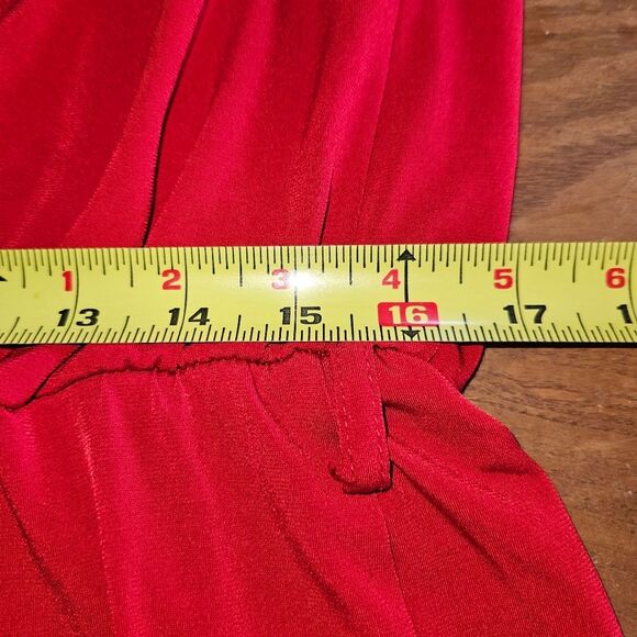 Lucy Diamonds Women's 3X Red Romper Jumpsuit Fair to Good Condition - Picture 3 of 10
